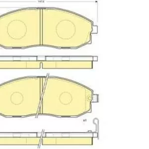 Колодки тормозные HYUNDAI H-1, STAREX 2.4-2.5D 97- передние