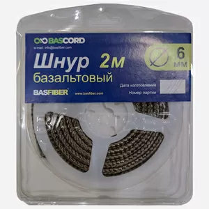 Базальтовый шнур термостойкий уплотнительный Basfiber