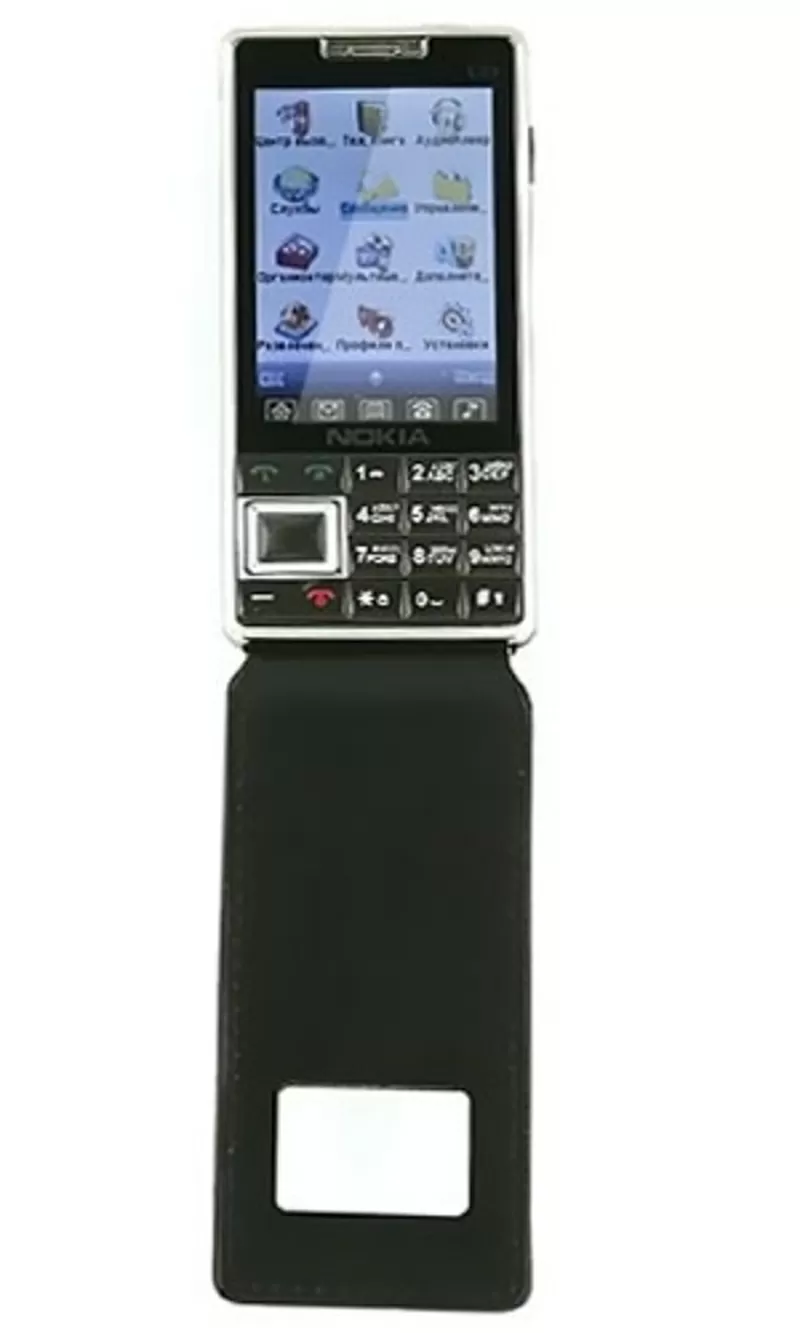 элегантный телефон E-89 2 sim, tv в чехле с АКБ 3