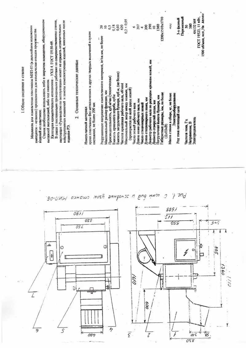 Продам дробилку полимеров МИП-05