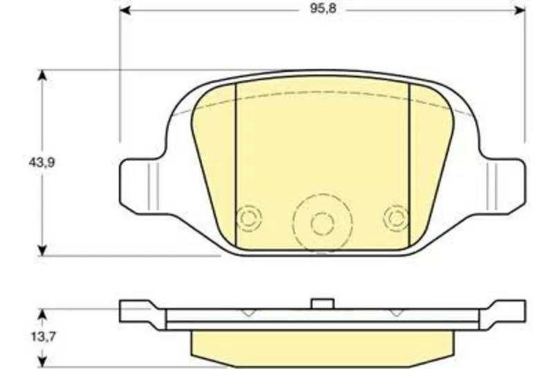 Колодки тормозные CITROEN NEMO, FIAT FIORINO, PANDA 04-, PEUGEOT BIPPER з