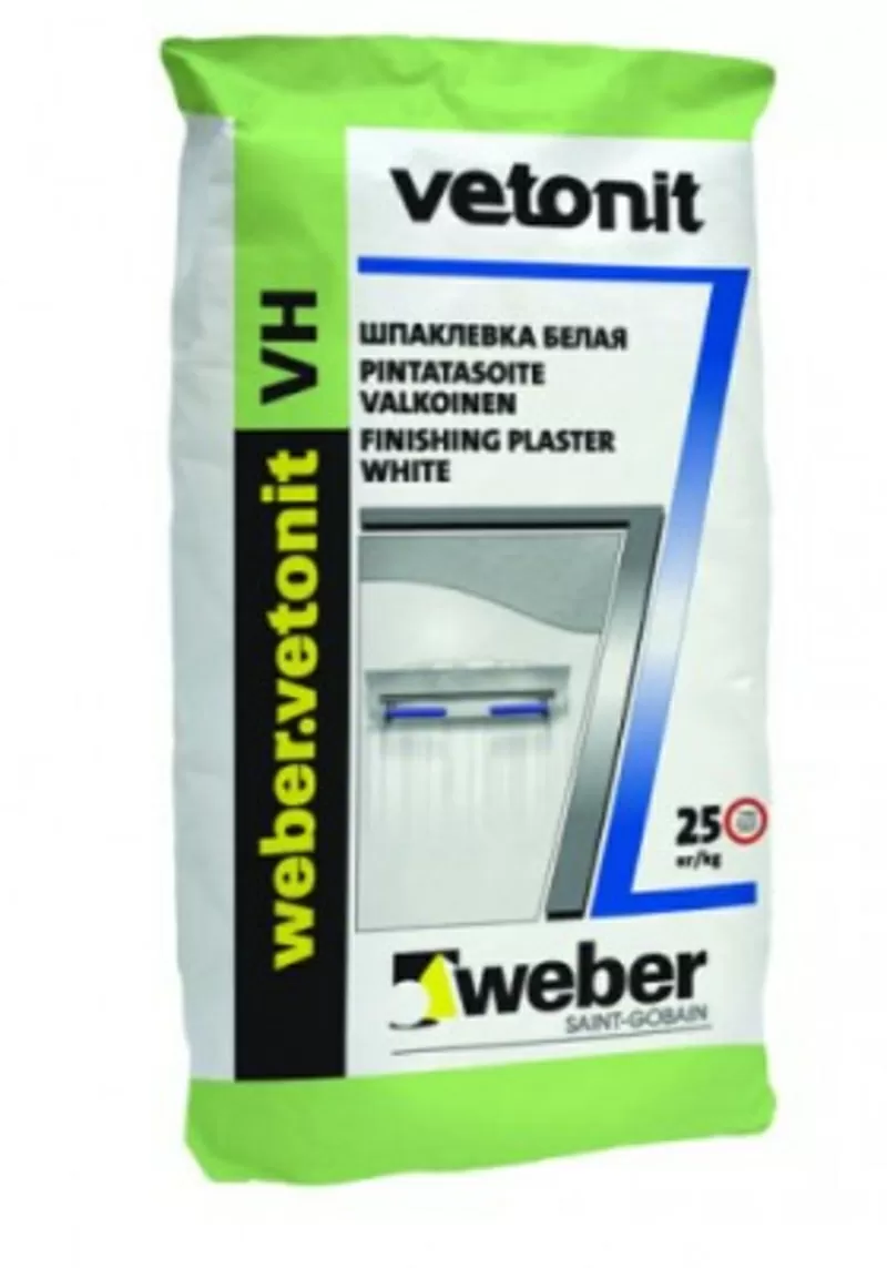 Водостойкая шпаклевка Ветонит (Vetonit) VH белый (25кг)