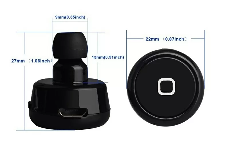 Мини Bluetooth наушники беспроводные с микрофоном Handfree. 7