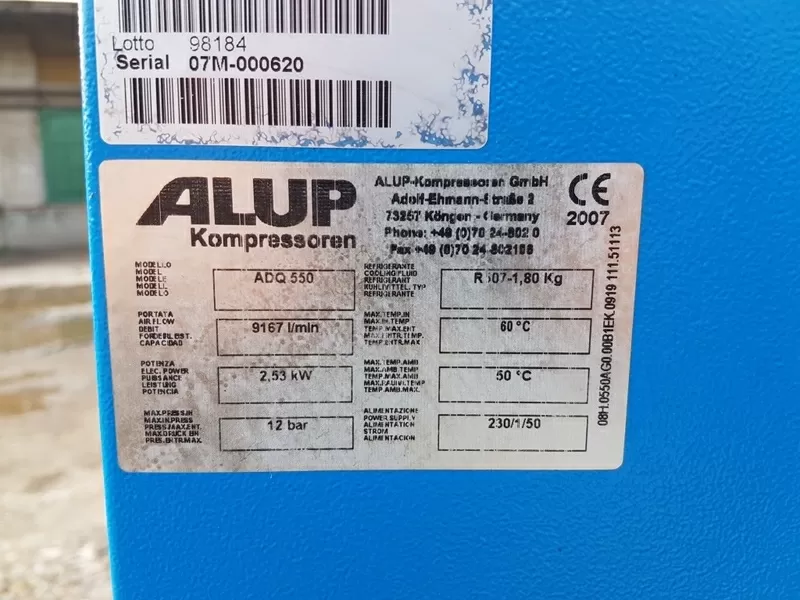 Винтовой компрессор б/у Alup SCK 61-10 + осушитель воздуха Alup ADQ-55 5