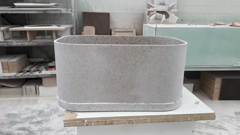 Изготовление нестандартных моек из искусственного камня TRISTONE