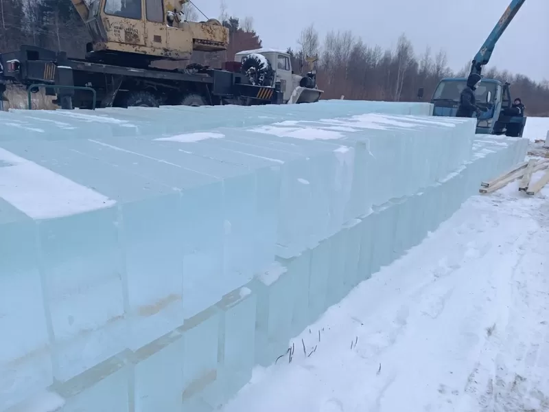 Лед, блоки льда для скульптур,  лед строительный 3