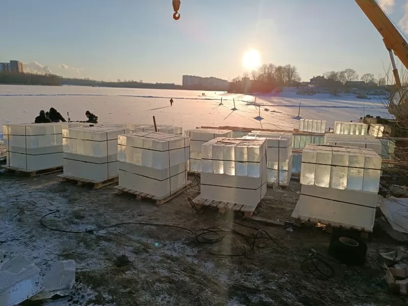 Лед, блоки льда для скульптур,  лед строительный 5