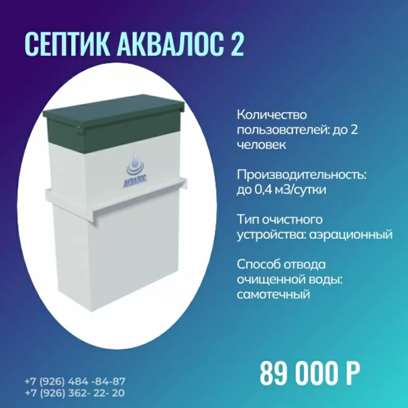 Септик Аквалос 2 с установкой