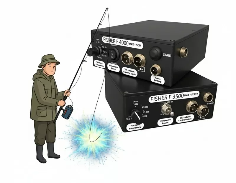 Электрогон для гона рыбы - Fisher 8